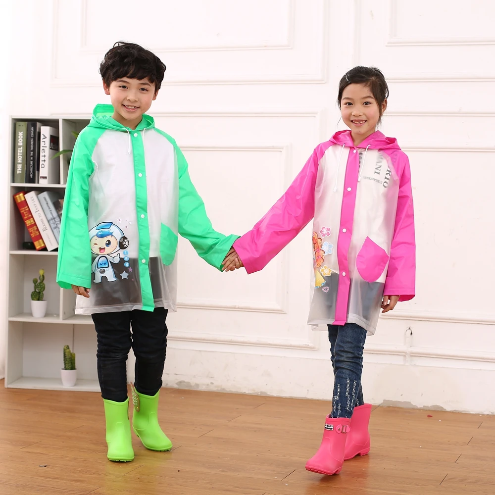 School bag Protecting PVC Raincoat for Children