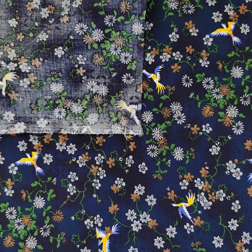 Combined 60s cotton poplin Reactive Screen Print shirt Fabric