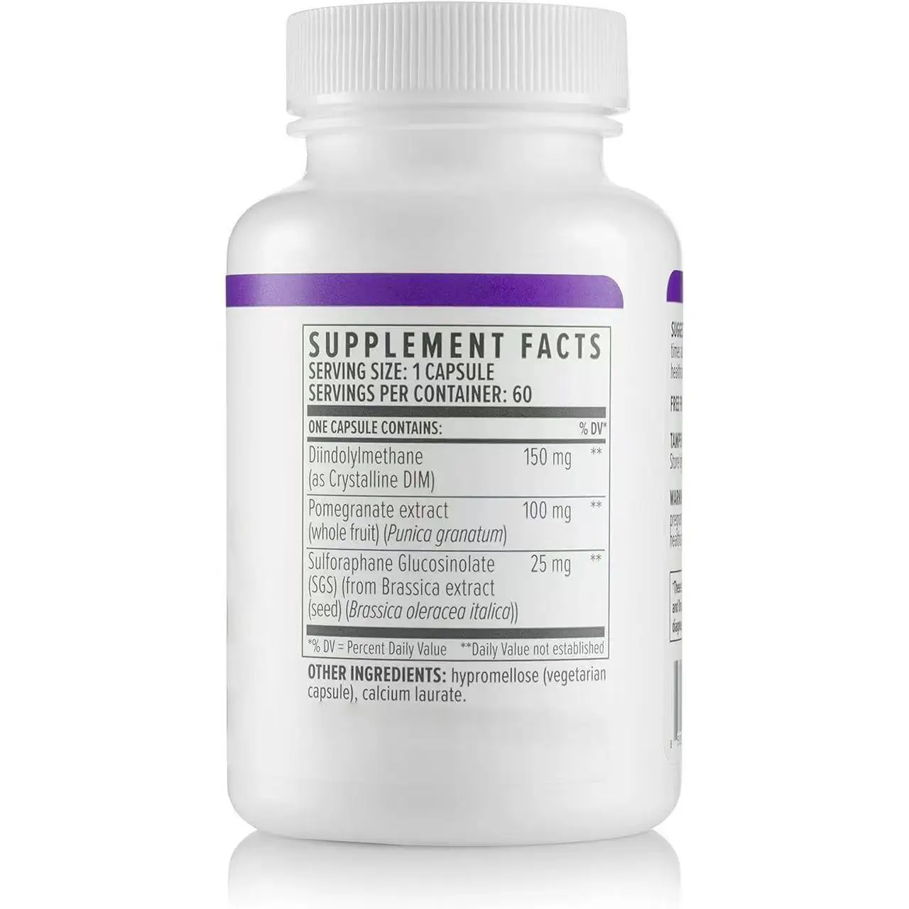 Sulforaphane Glucosinolate Nutraceuticals DIM Diindolylmethane Hormone Pomegranate extract Capsules