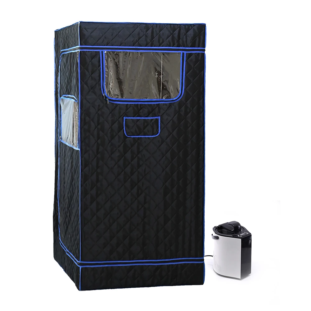 DINGDA New Fullsize Indoor Steam Sauna Spa Tent with 3L 1000 Watt Steam Generator Home Therapeutic Sauna for Detox Relaxation