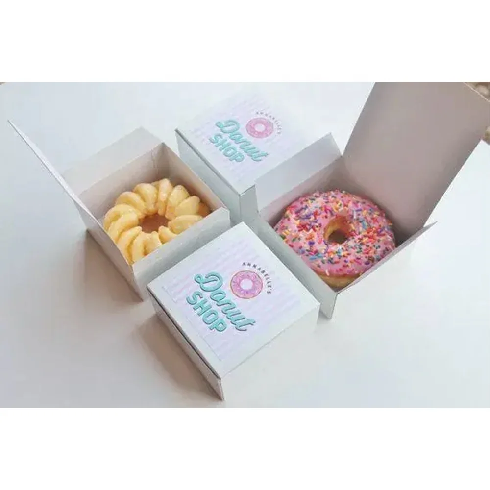 Manufacturer Custom Party Gift Exquisite Foldable Brownies Sushi Donut Pastry Cookie Cake Packaging Boxes