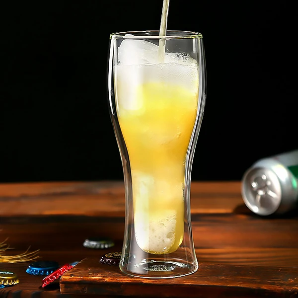 
high quality double THICK walled hand blown beer glasses 