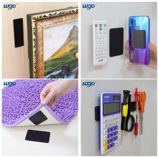 
Removable No Residue Self Adhesive Back Nylon Mounting Strip Tape Sticky Round Coin Fastener Dot Fastener Hook &Loop Tape 