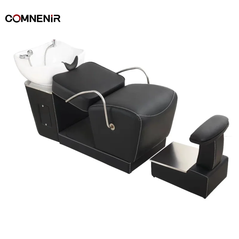 Synthetic Leather Headspa Shampoo Bed with Salon Sink Comt Style Therapy Chair  Workshop Use