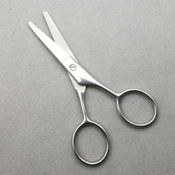 Professional 4 ' Black Silver Color Small Makeup Beard Eyebrow Cut Hair Nose Scissor