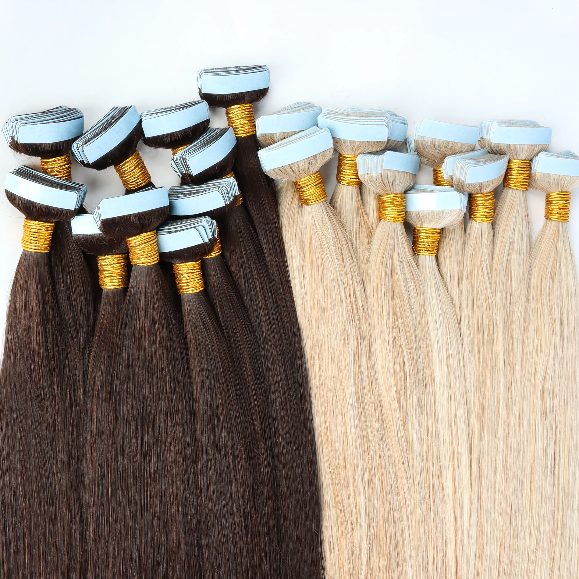 Raw Hair New Wholesale Supplier High Quality Double Drawn Long Seamless Tape In Hair Extensions 100human Hair Extensions