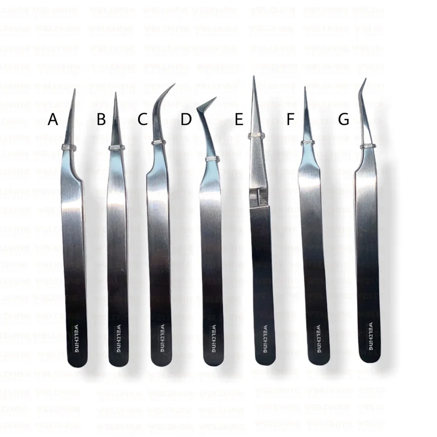 
 Пинцет для наращивания ресниц с индивидуальным логотипом, принимаются типы из нержавеющей стали для классического объема и изоляции, проверенные вручную  