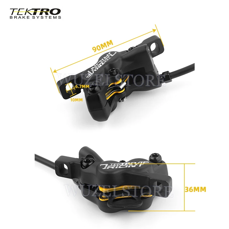 TEKTRO HD-M745 4 Piston MTB bicycle Hydraulic Disc Brake HD-M745 Internal Hose Mountain Bike Disc Brake for SHIMANO Brake