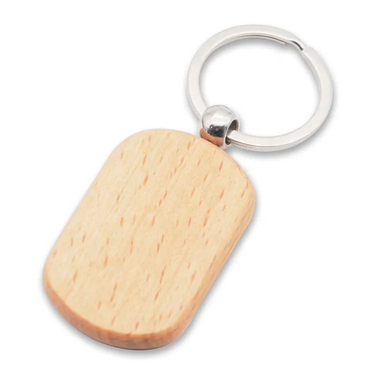 Custom Logo Engraved Named Promotional Souvenir Craft Blanks Key chain House Key Ring Surfboard Wooden Wood Keychain