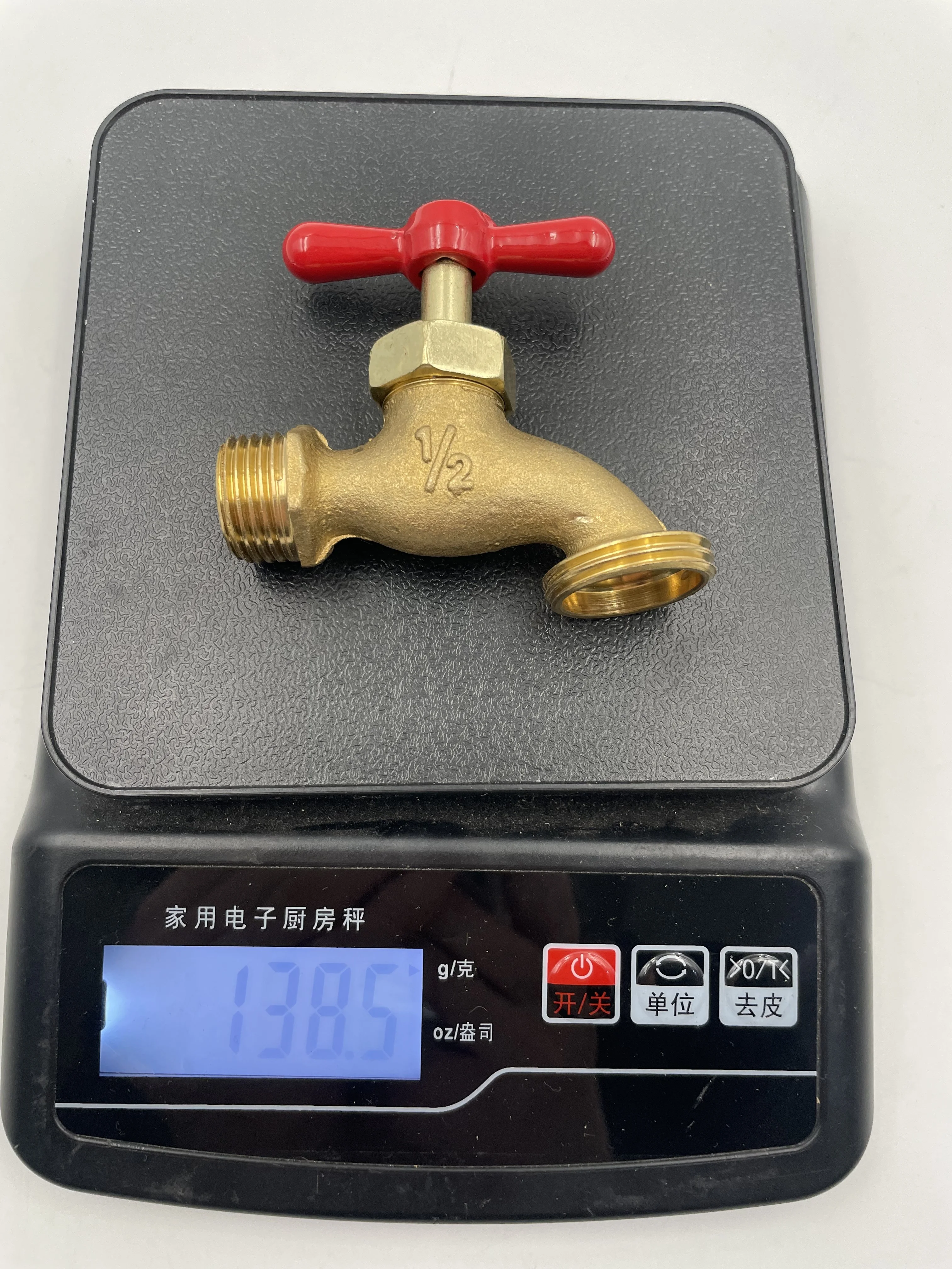 1/2 Brass Garden Bib Tap Faucet Slow Open Water Bibcock Polished Tap Valve with Interface