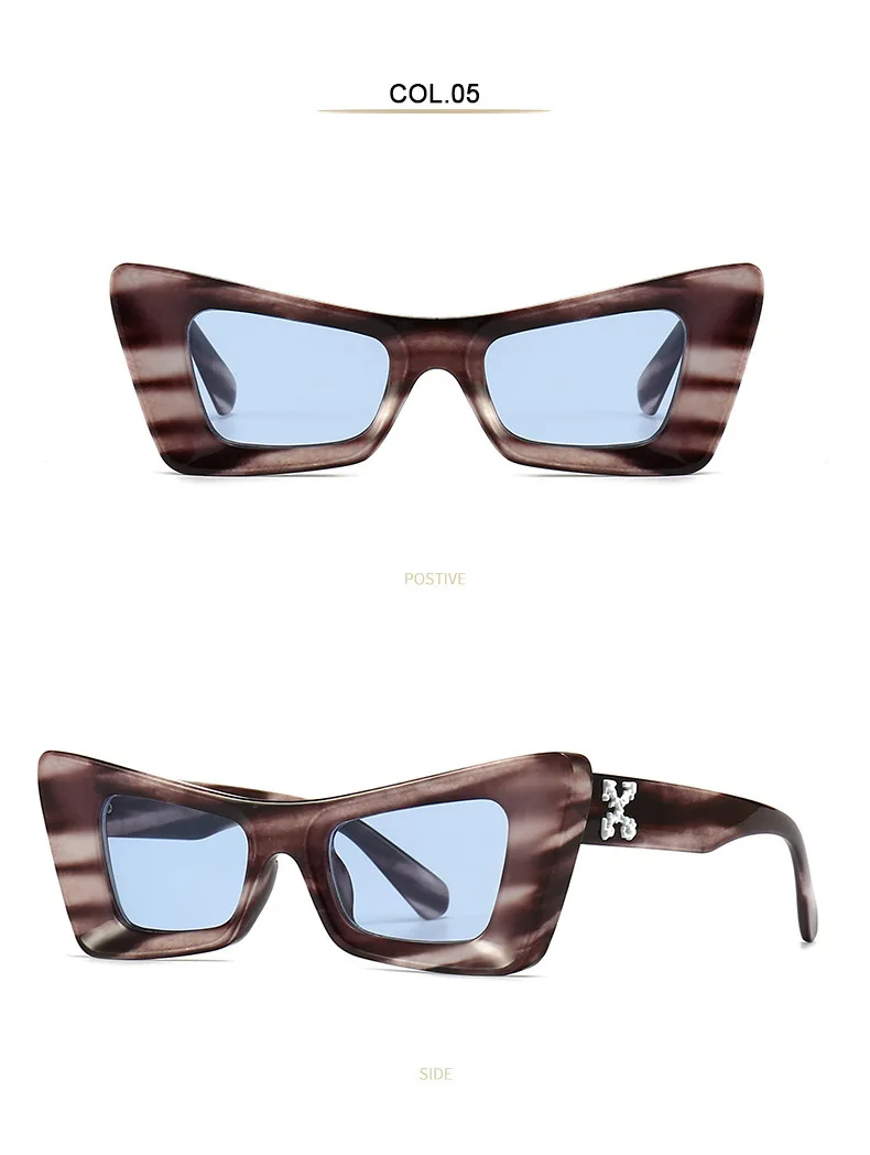 shades women men custom logo sunglasses retro trendy plastic cat eye lunettes soleil luxury sunglasses