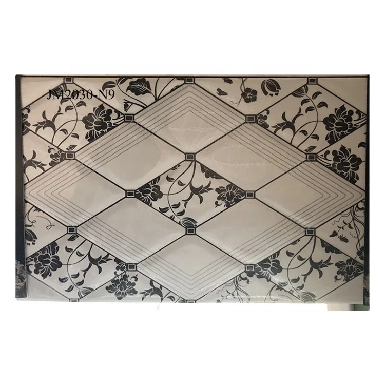 White Glossy Ceramic White Wall Tiles 20x30 for Living Room
