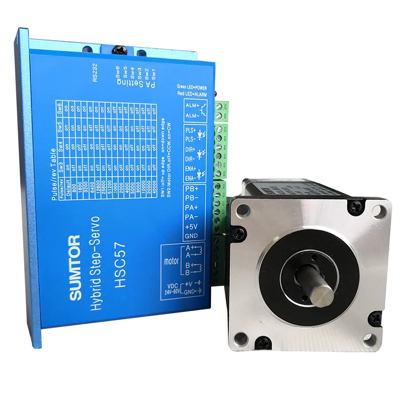 Комплект шаговых двигателей Nema 24 с замкнутым контуром, гибридный Серводвигатель 3N.m и драйвер HSC57