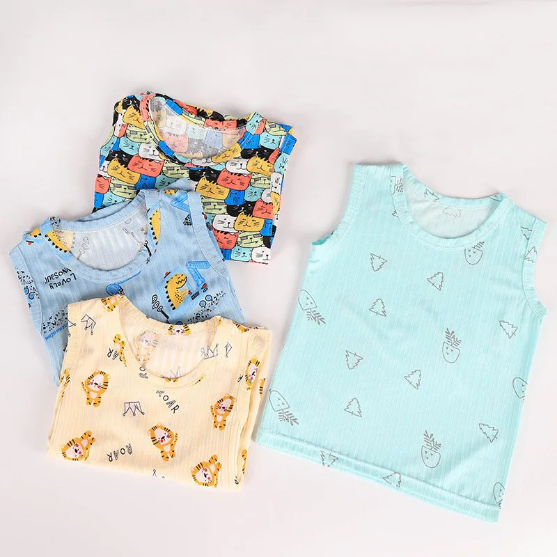 Wholesale Baby Boys Tank Tops Cheap Children Sleeveless T-shirts Kids Singlets Casual for Summer