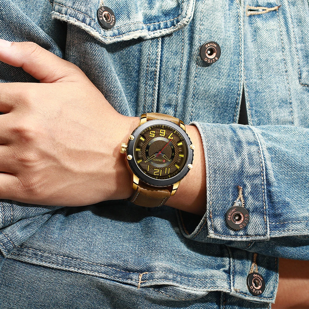 Top CURREN 8341 Watch Mens New Leather Fashion Watches Men Wrist Luxury Quartz Clock Business Wristwatches Relogio Masculino