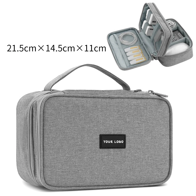Multifunctional Travel Digital Data Cable oxford Storage Bag Cord Protector Cable Travel Organizer Bags for Earphone and Charger