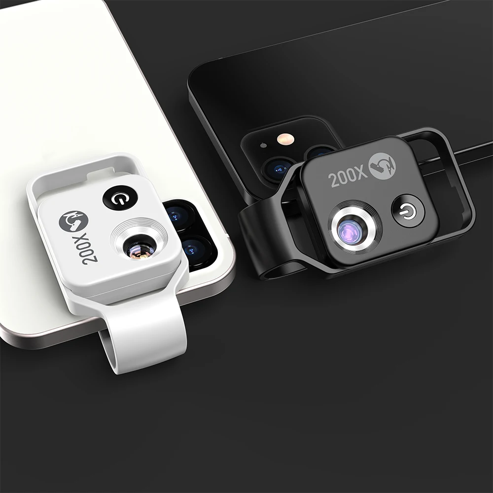 APEXEL Universal 200x Cellphone Magnifier Microscope Portable Clip-on Micro Lens Micro Lens for SmartPhone