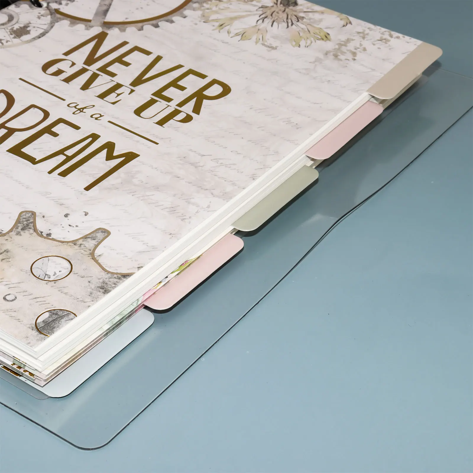 Foil stamping side tab planner divider A5 A6 cover planner binder inserts 5 tabs planners dividers sheet