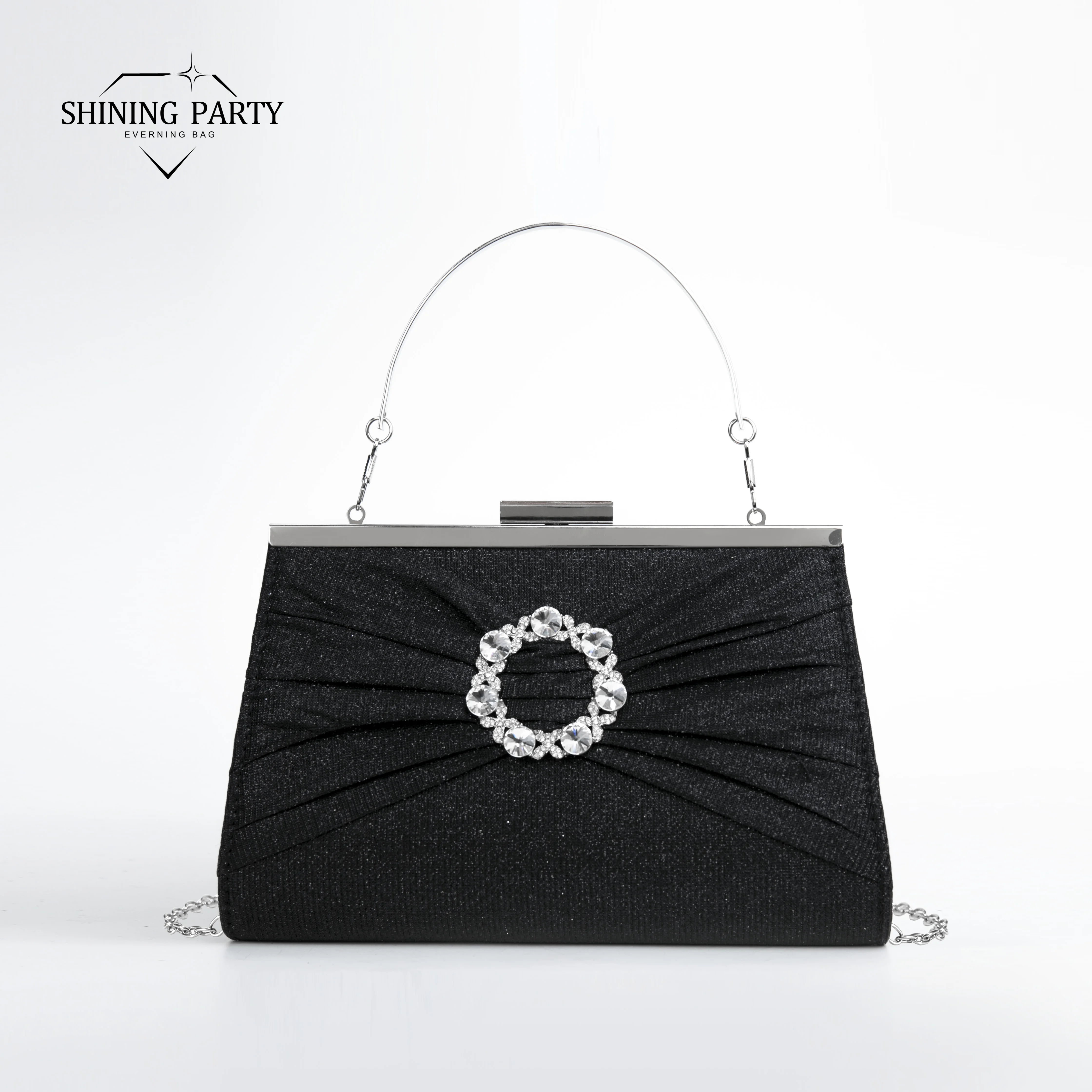 Glitter Purses and Handbags Luxury Women High Quality Italian Shoes and Bags to Match Women Set Diamond Flower Wallet Fashion