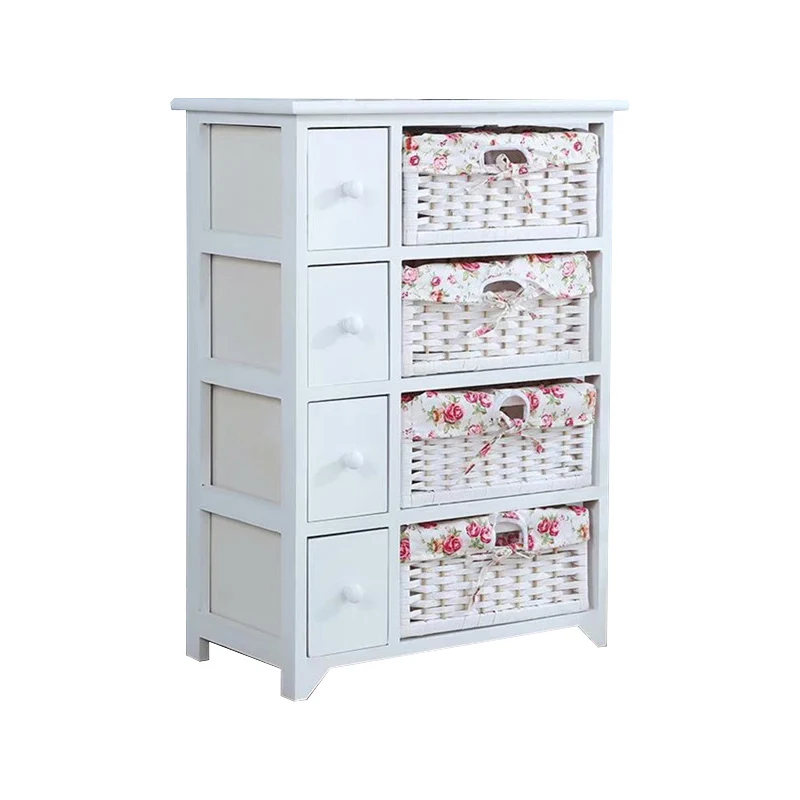 Mini storage cabinet bedroom simple decoration white cabinet small apartment