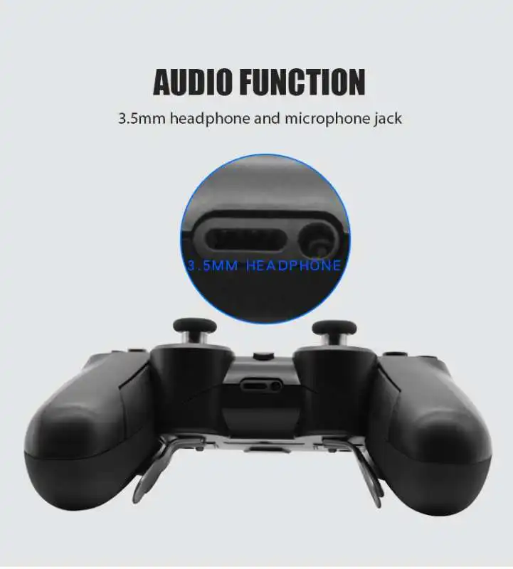 2020 New joystick Controller PS4 Elite Wireless Controller with 4 Paddles headphone jack Dual Vibration Support PC