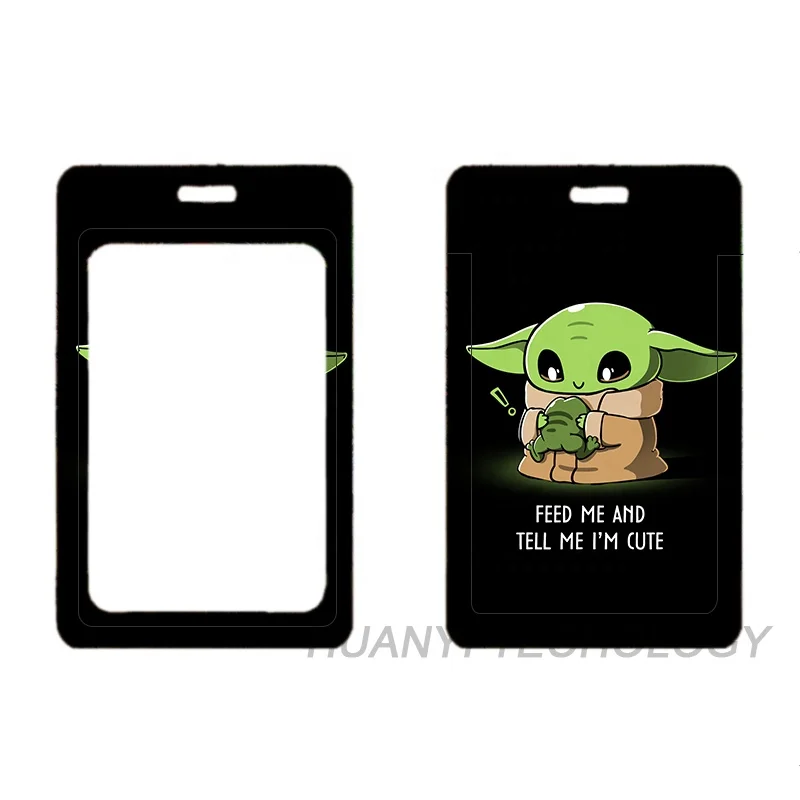 Any Design Cartoon Customize ID Card Protector Low MOQ Sliding Cover Plastic Name Tag Bus Badges Holder Promotional Gift