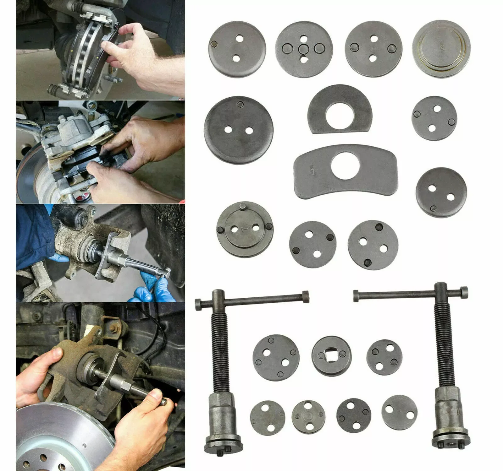 GTYPRO 22PC Universal Disc Brake Caliper Piston Rewind KIT Customizable OEM Includes Electric Wrench Essential for CAR Garages