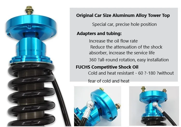 Suitable for Land Cruiser Prado 2700LC120150 FJ Shocks Damper Gas Compression Rebound Adjusted Coilover Secondary Shock Absorber