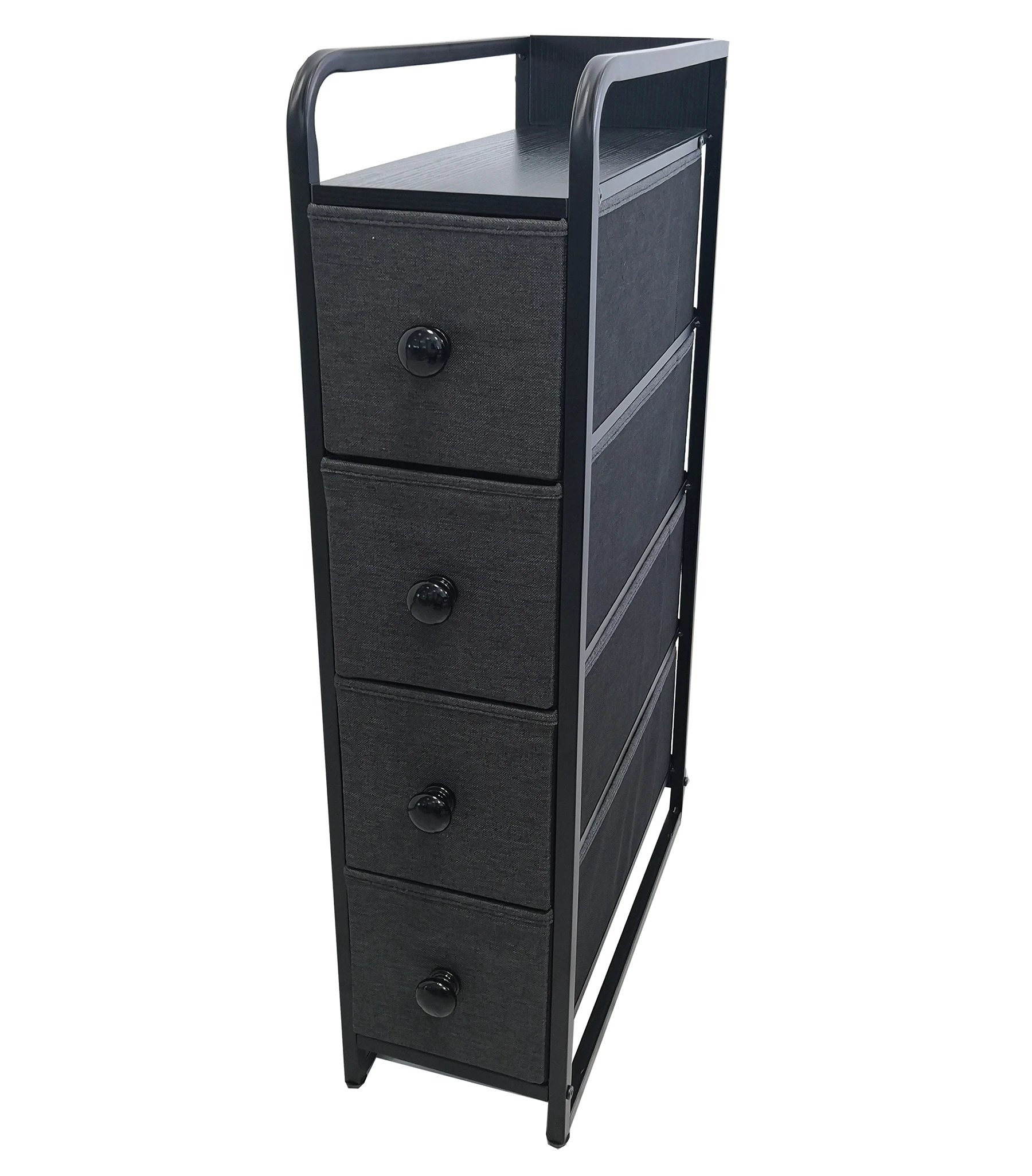 Customized Bedroom Dresser Storage Organizer with 4 Fabric Drawers Vertical Dresser Storage Tower