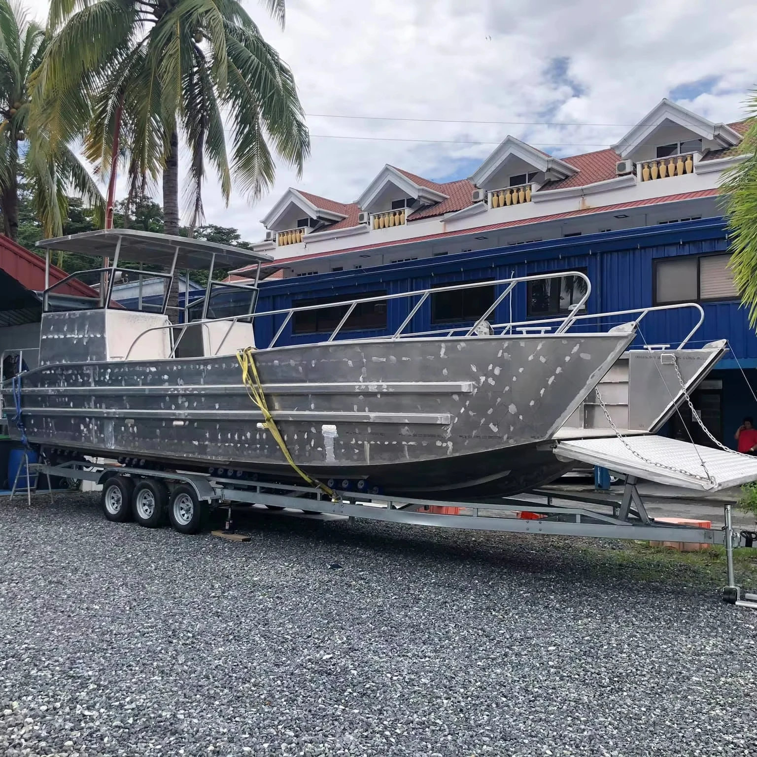 CE certified 10 m landing craft aluminium boat cargo ship for 25 passengers and 5 tons loading