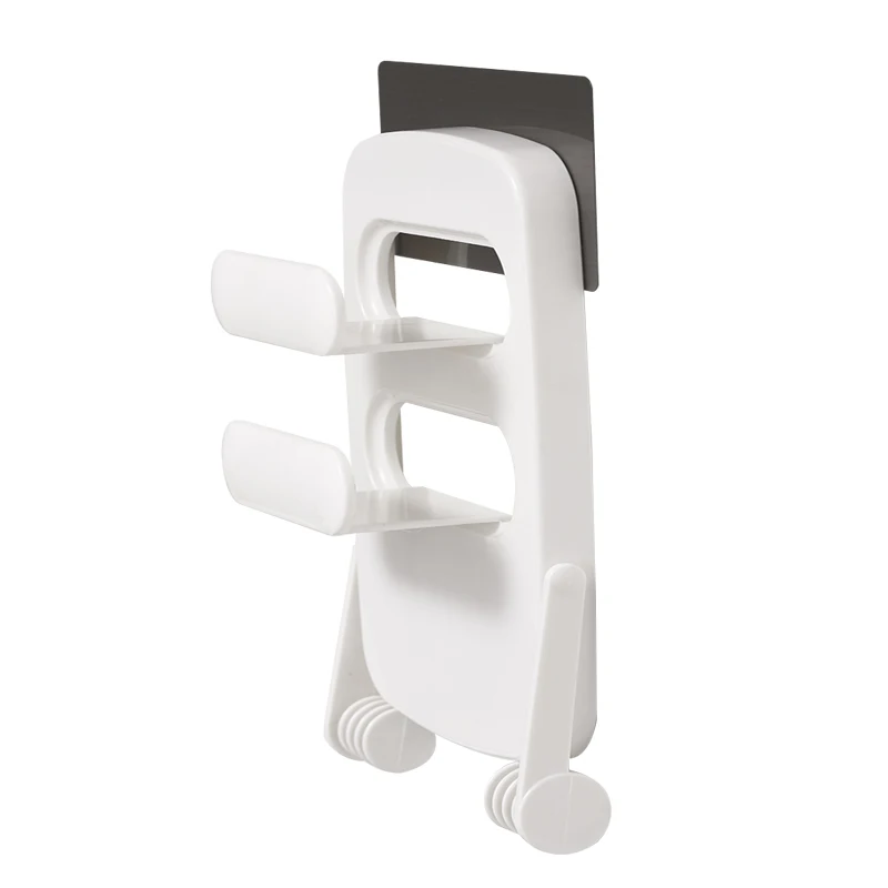 3 in 1 MULTI-FUNCTION  Wall mounted Shelf Plastic Aluminum Film wrap Holder Paper Roll Holder  Kitchen Tool Rack