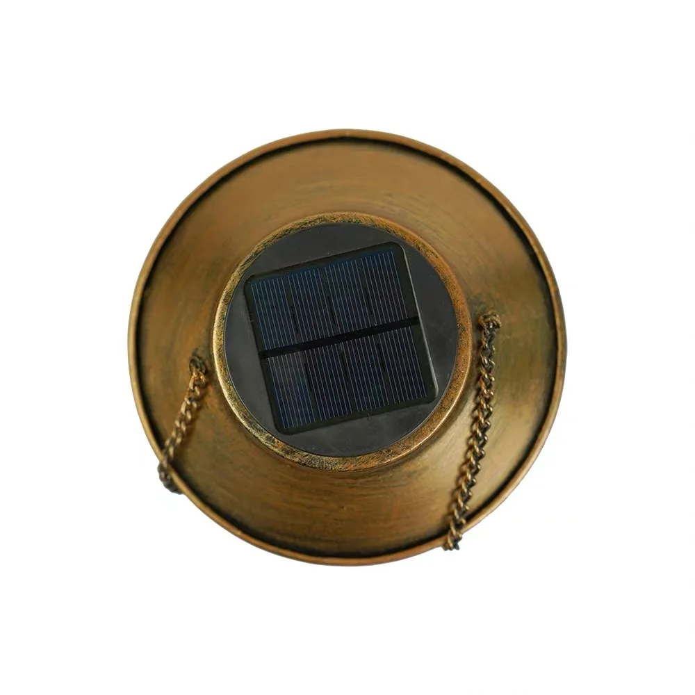 Solar charging iron garden light Bird Feeders light for yard use
