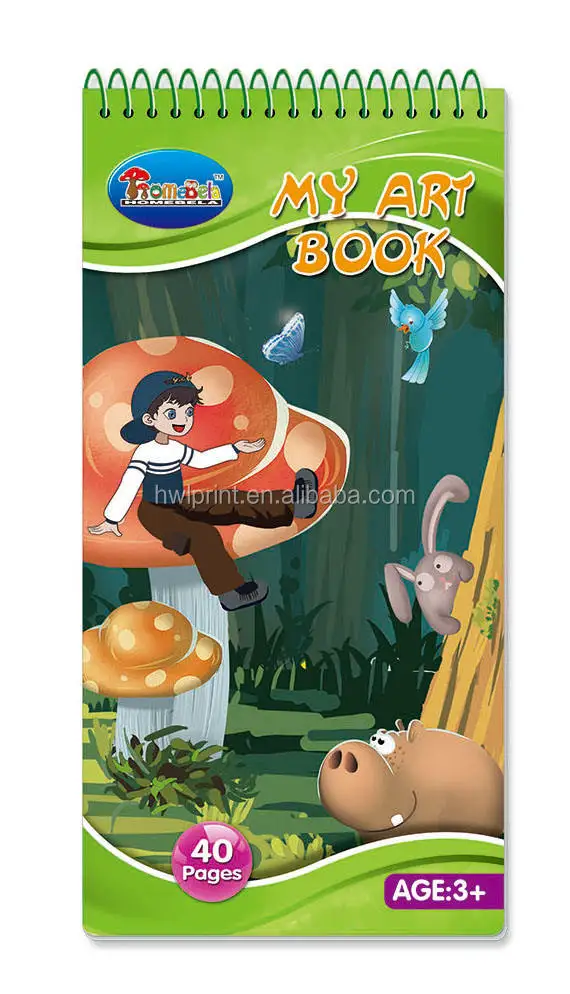 Custom Kids Magic Painting Set Drawing Coloring Book With 6 Color Pencils