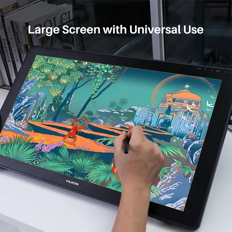 Цифровой планшет Huion kamvas 24 дюйма интерактивный перьевой дисплей сенсорный экран панель для рисования ЖК-монитор