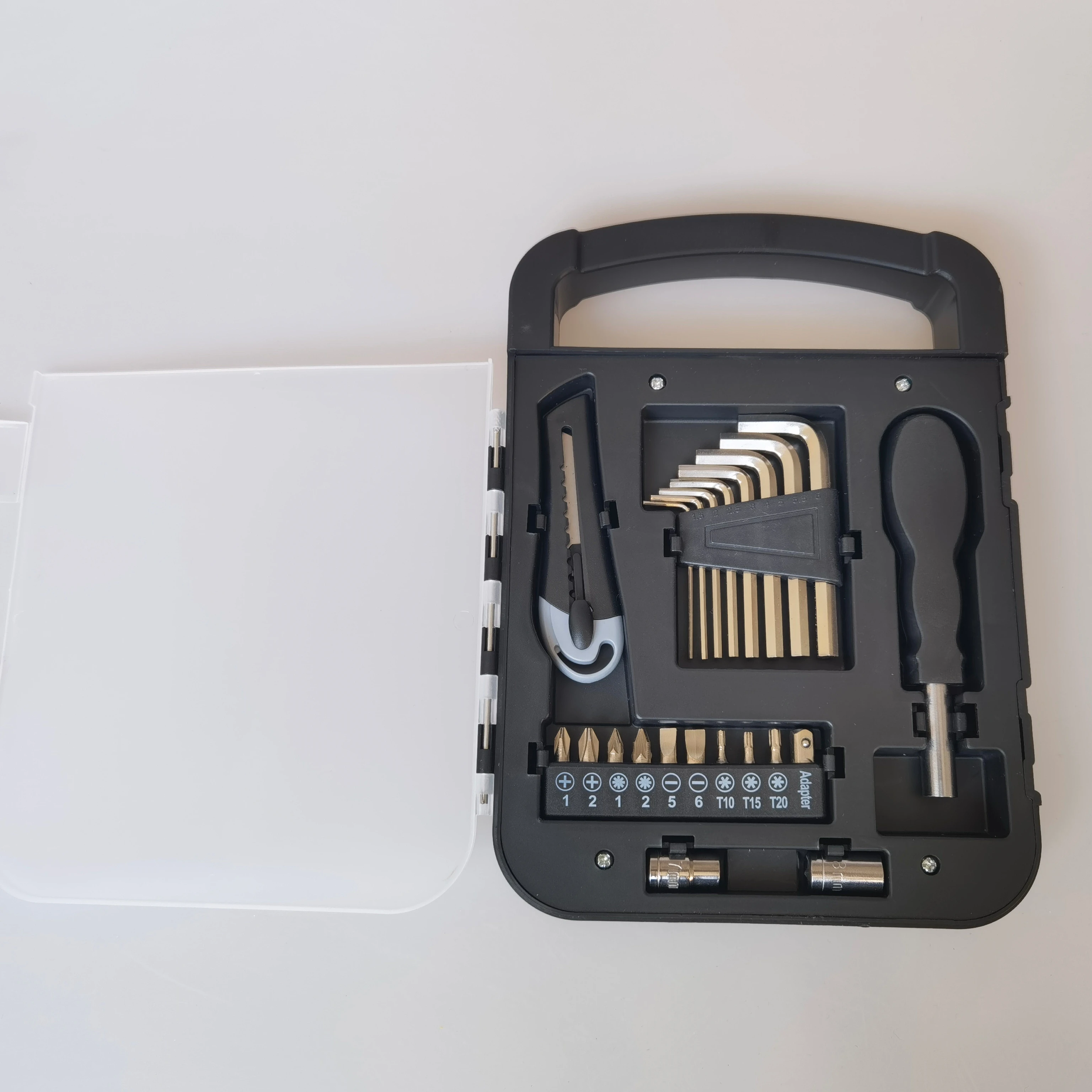 
22pcs transparent hand tool set for promotion 