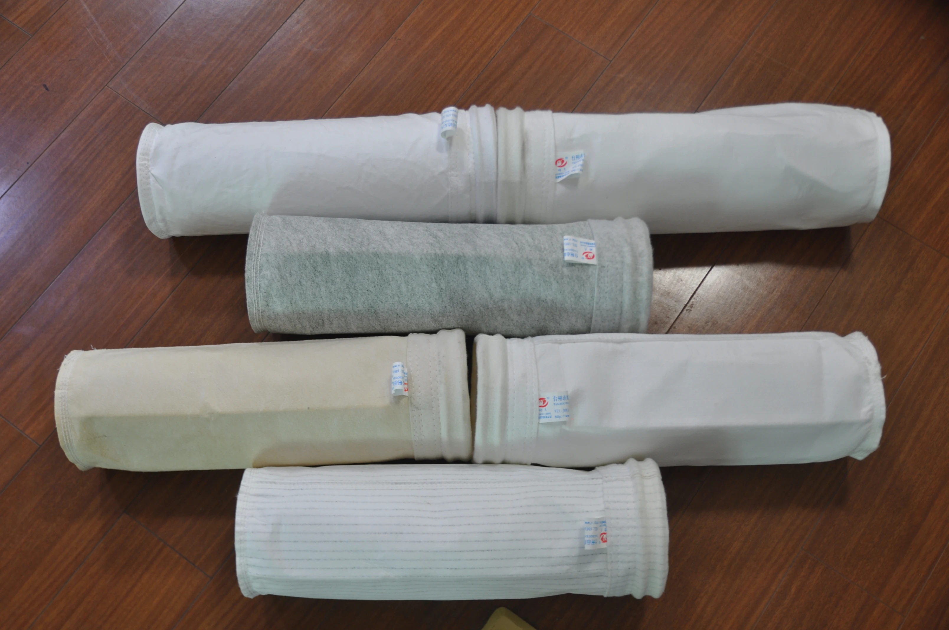 Antistactic F7 Fiberglass Mesh Filter Sock Pps Needle Punched Felt With Ptfe Coating Polyester Dust Collector Filter Sleeve