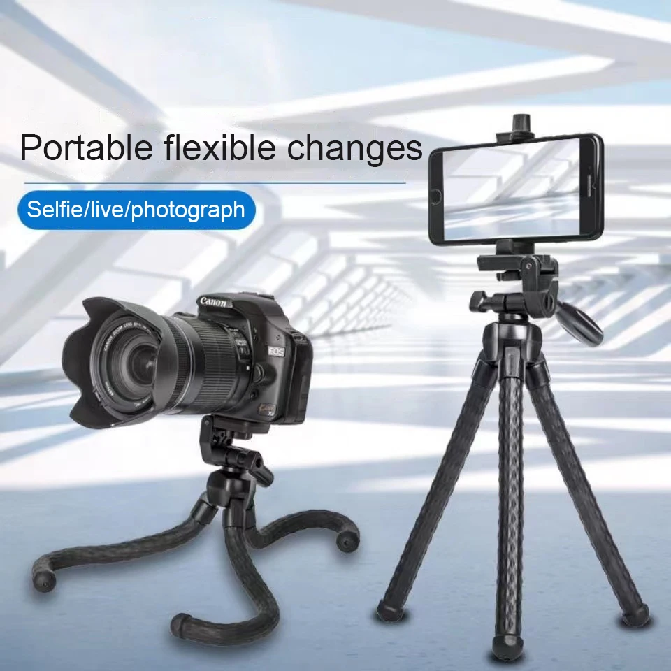 Mini Flexible Portable Octopus Tripod Stand Phone Holder Universal 360 Degree Rotation Bracelet Bike Shower Mobile Phone Holders