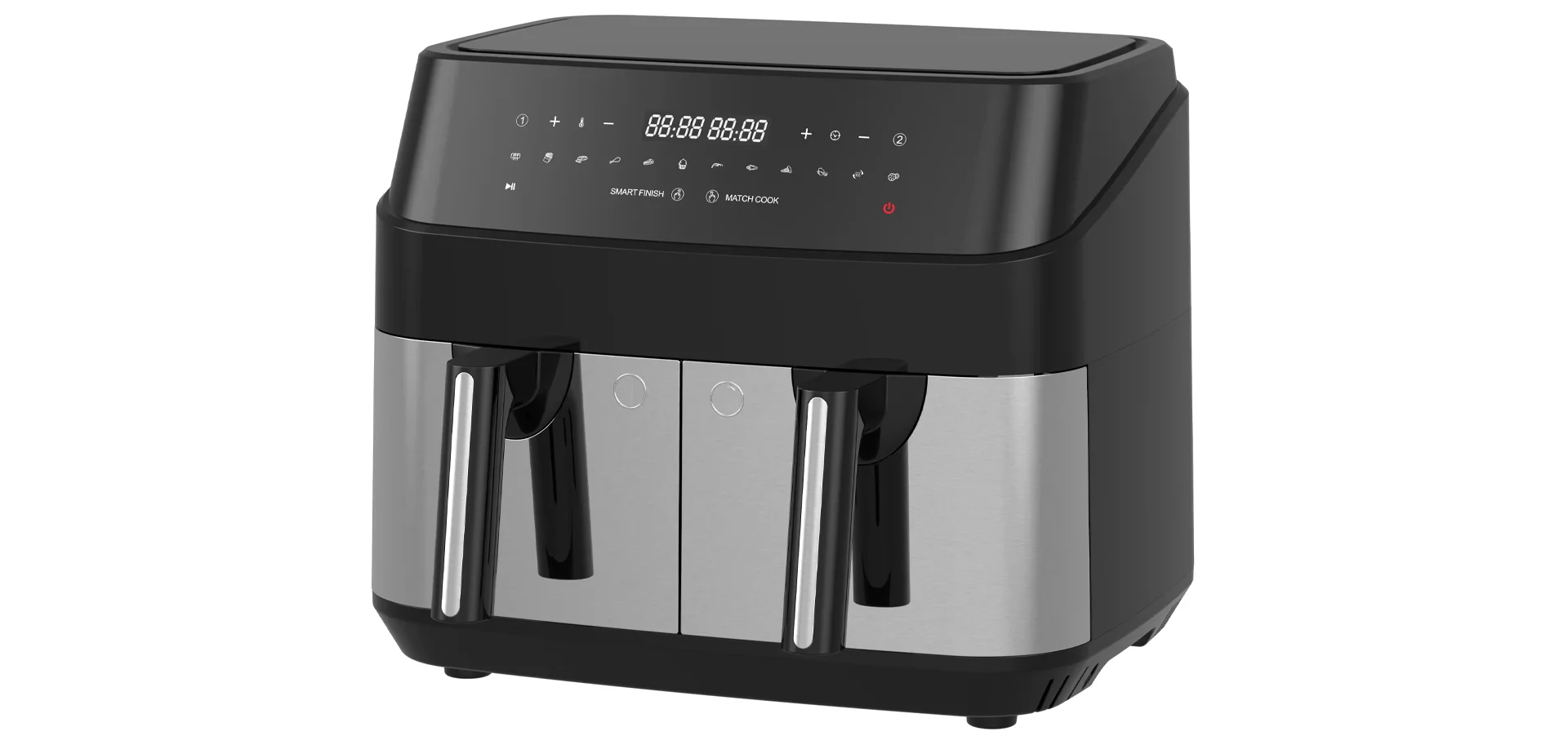 Manufacture 10L 2400W Healthy Cooking  Touch Screen Digital Double Dual Basket Air Fryer