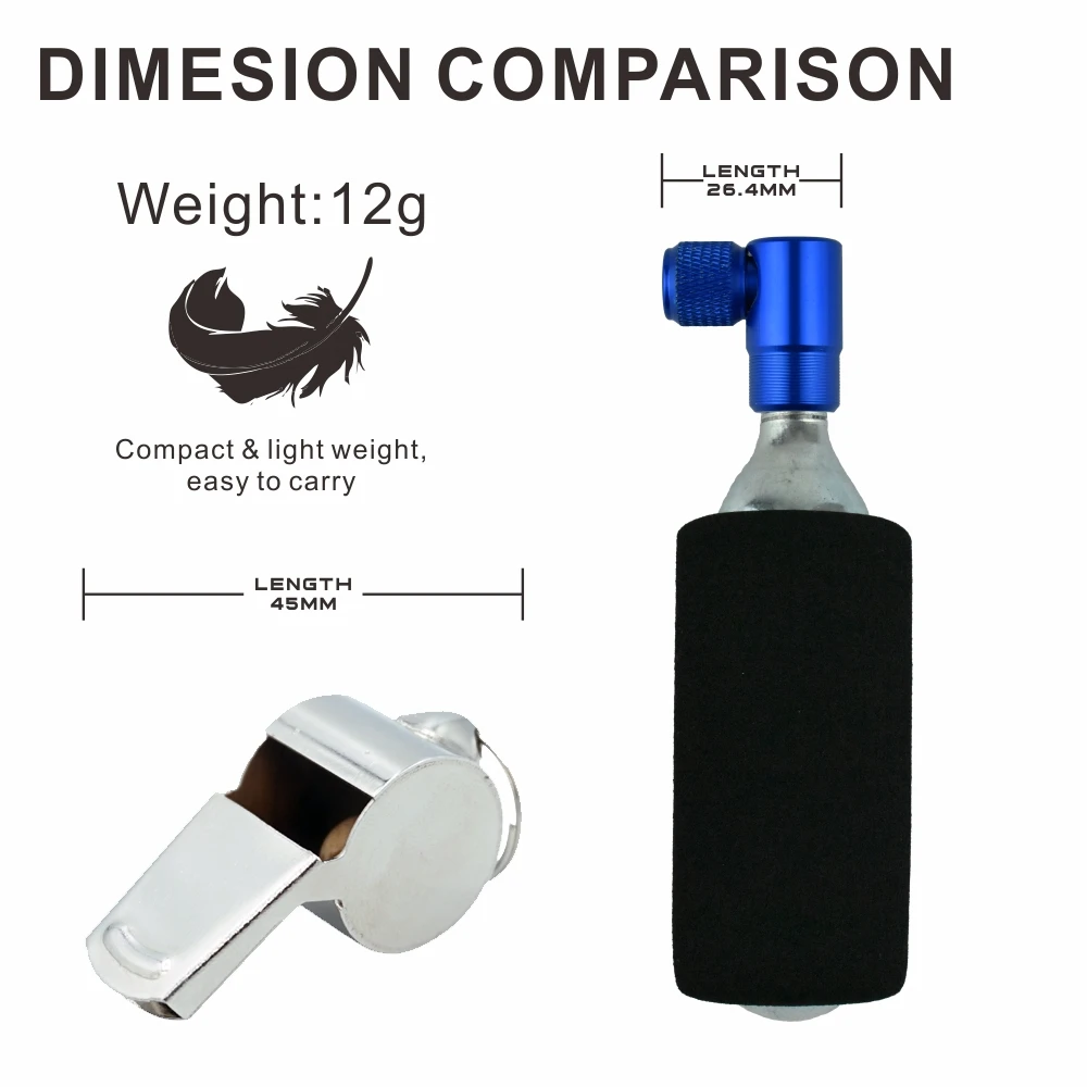 Customized Cycling Accessories Mountain Bicycle Tyre Air Pump CO2 Bike Inflator