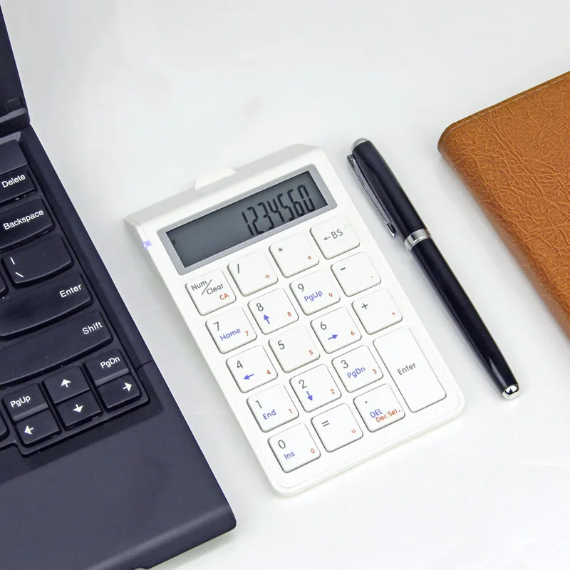 SKB886S USB Programmable 12-Digit Digital Display Mini Keyboard Mini 19 Keys Wired USB Numeric Keyboard POS Keyboard Calculator