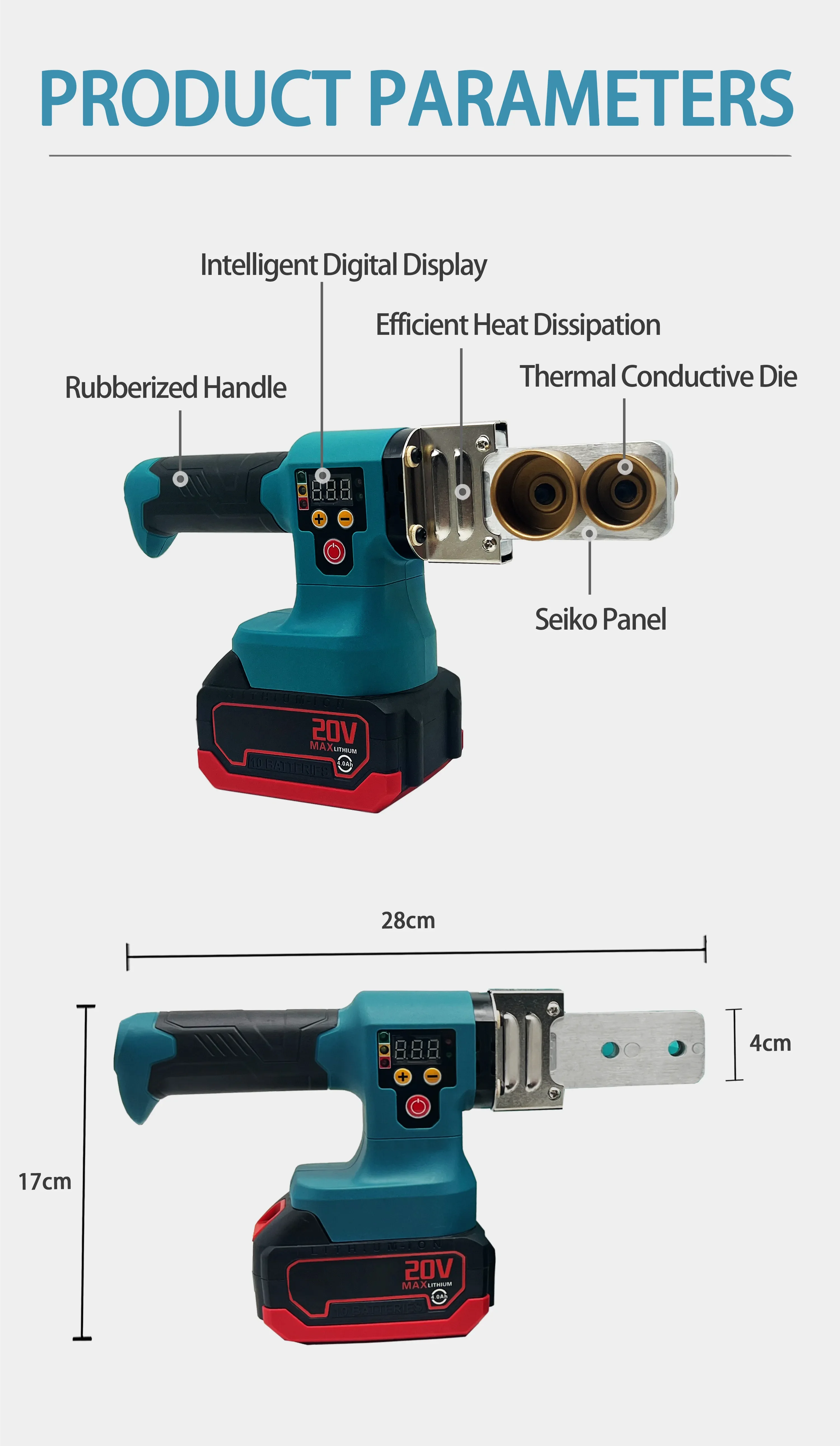 portable electric welding machine Thermostatic Pipe Heating Fuser Plastic PPR Welding Hot Melt Machine
