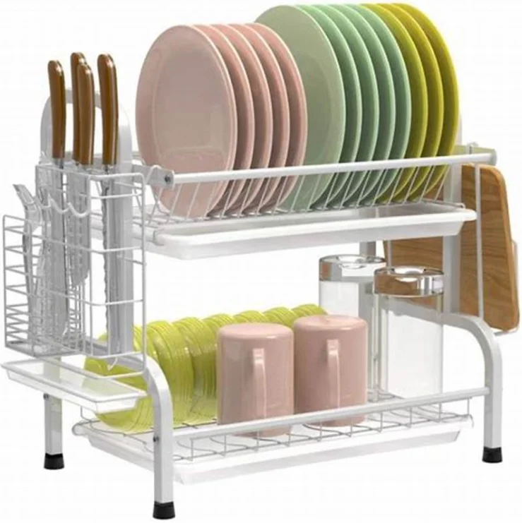 Amazon Hot Sell Over The Sink Stainless Steel Dish Racks Over Sink Dish Drying Rack