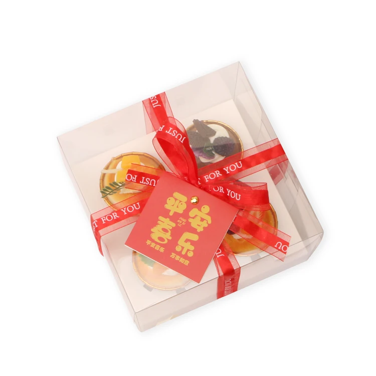New Hot Items 4 Pack Cupcake Customized Size Pet Cake Cookie Portable Boxes Transparent
