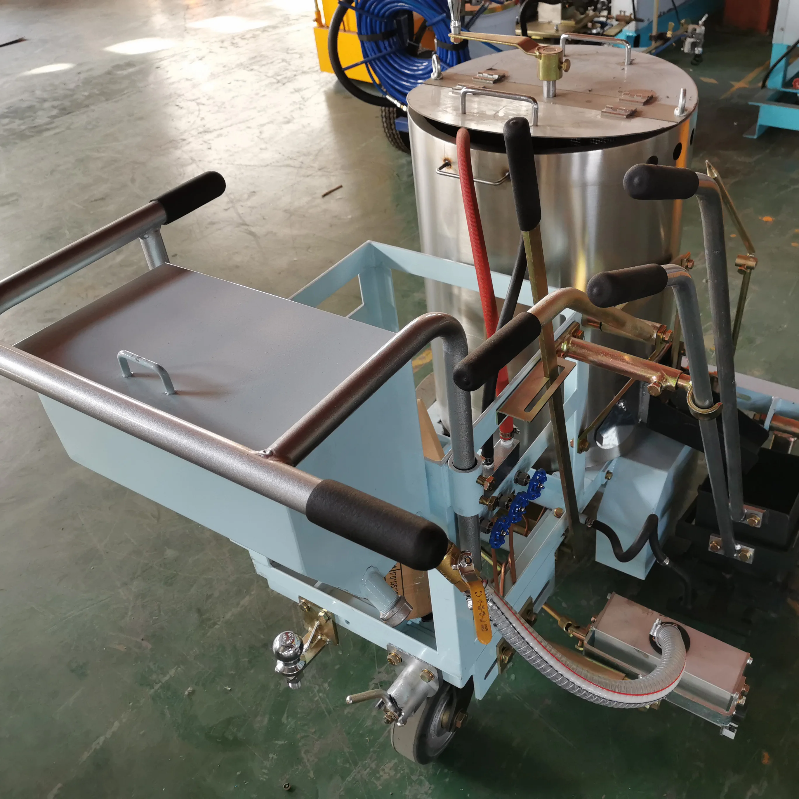 Preheater Line Thermoplastic Hot Melt Hand Push Road Marking Paint Machine Equipment