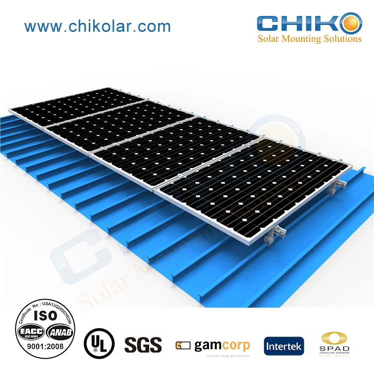 330w Pv Mounting Bracket Aluminum Solar Panel Mounting Clamps for Metal Roof Standing Seam Metal Roof 10 Years 2 KN/M2 CN;SHG