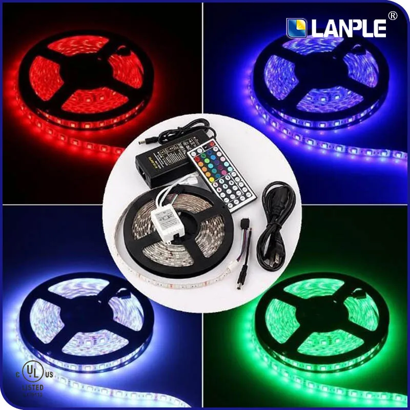  Водонепроницаемая наружная декоративная светодиодная лента LANPLE 12 и 24 В 5050 RGB 60