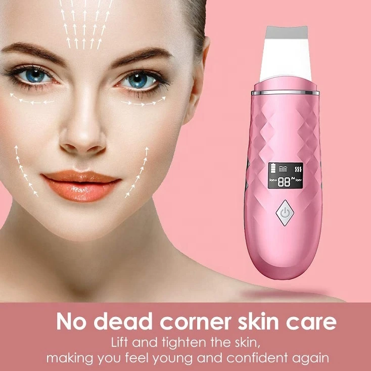 Biumart Skin Scrubber Portable Electric Face Skin Pore Cleaning Spatula Beauty Personal Care Machine For Vibration Exfoliating