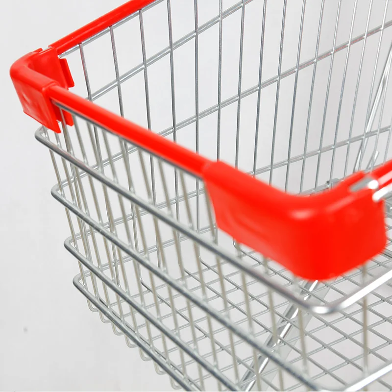 
Manufacturer hot sale European style rolling metal shopping trolley cart for supermarket 