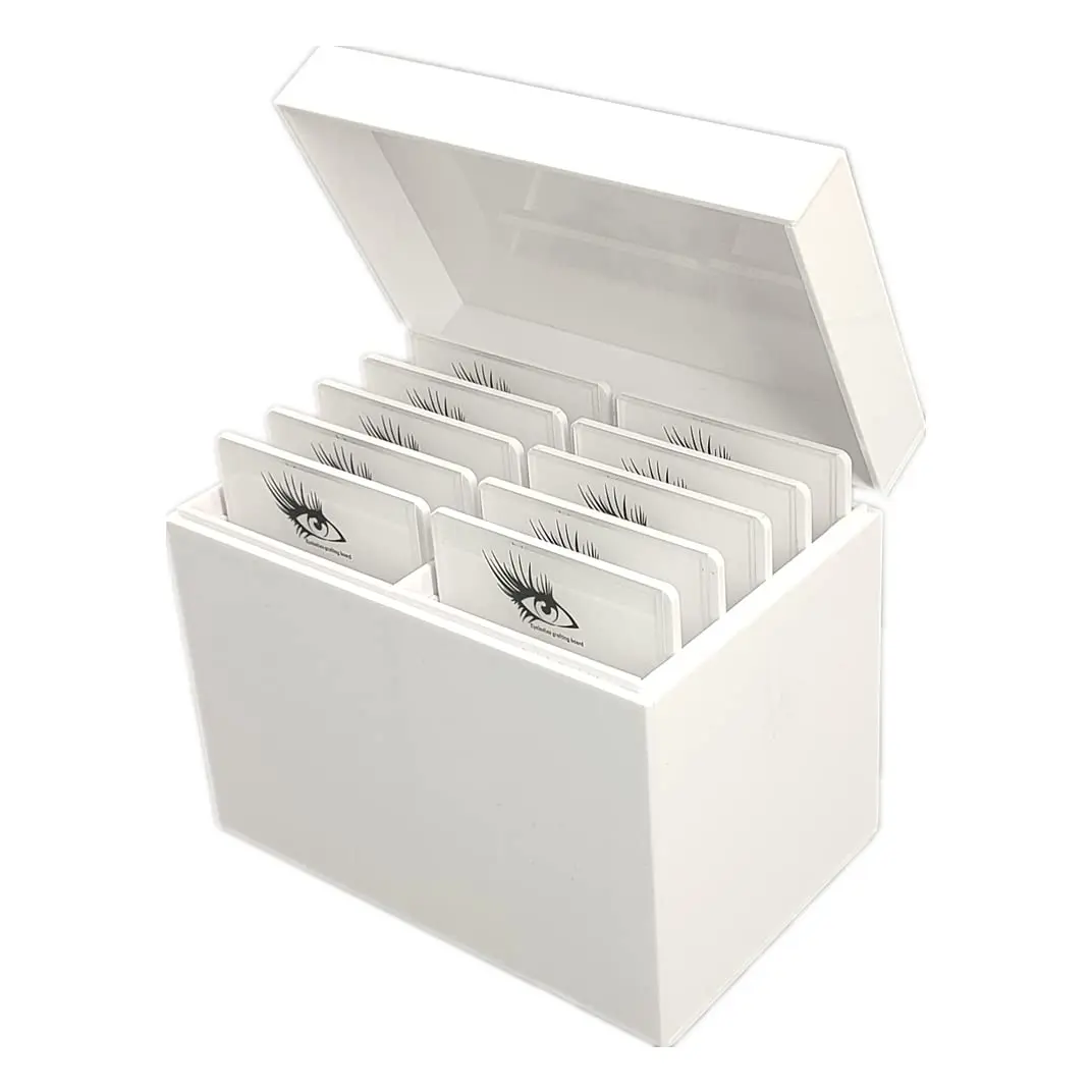10 Layers Acrylic Eyelash Storage Box, Makeup Organizer False Eyelashes Glue Pallet Holder Grafting Extension Close-Packed