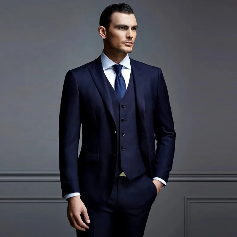 Professional Italy Suit for Man Manufactory Top Sale Man Business Blue Coat Pant Men Suit